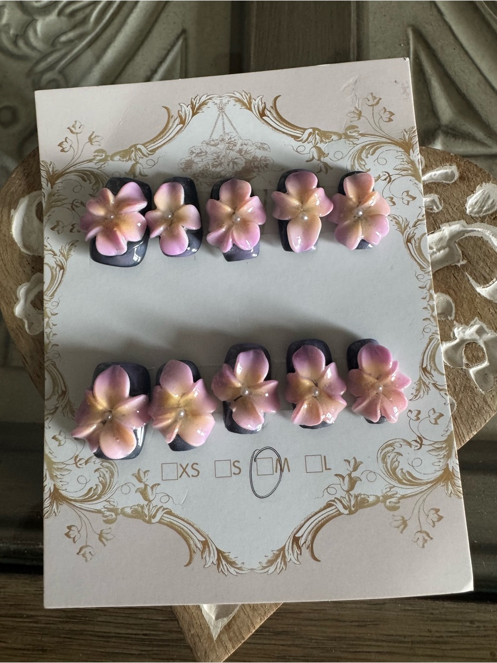 Bonitas Nails Pink Floral Resin Hair Claw Clips Set
